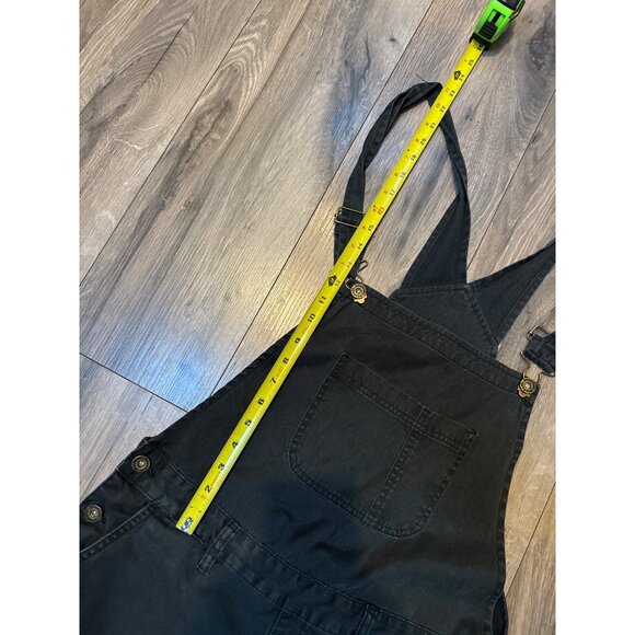 Roamers 28 Faded Black Denim Overalls Hemp Organic Cotton Adjustable Straps Pock - Picture 4 of 11